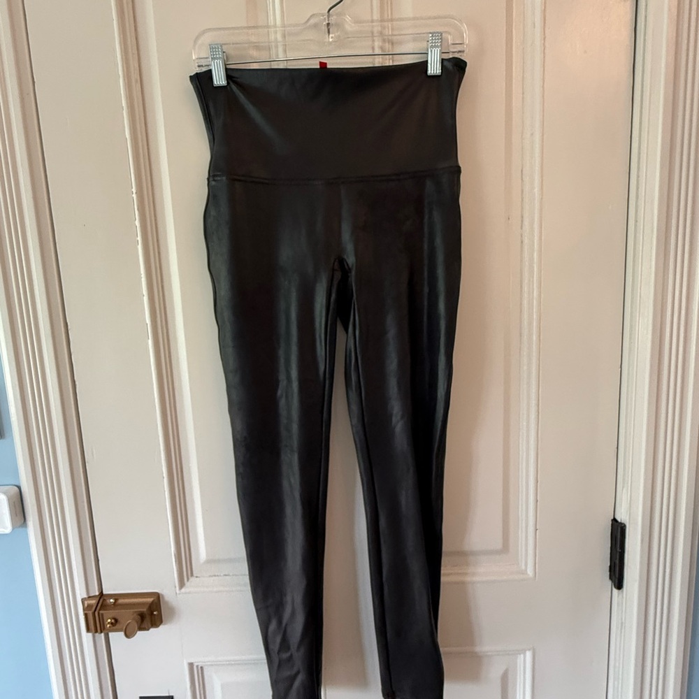 SPANX Faux Leather Black Leggings